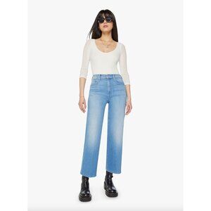 Mother Rambler Zip Ankle In Going Dutch Size 23 Straight Leg Jeans